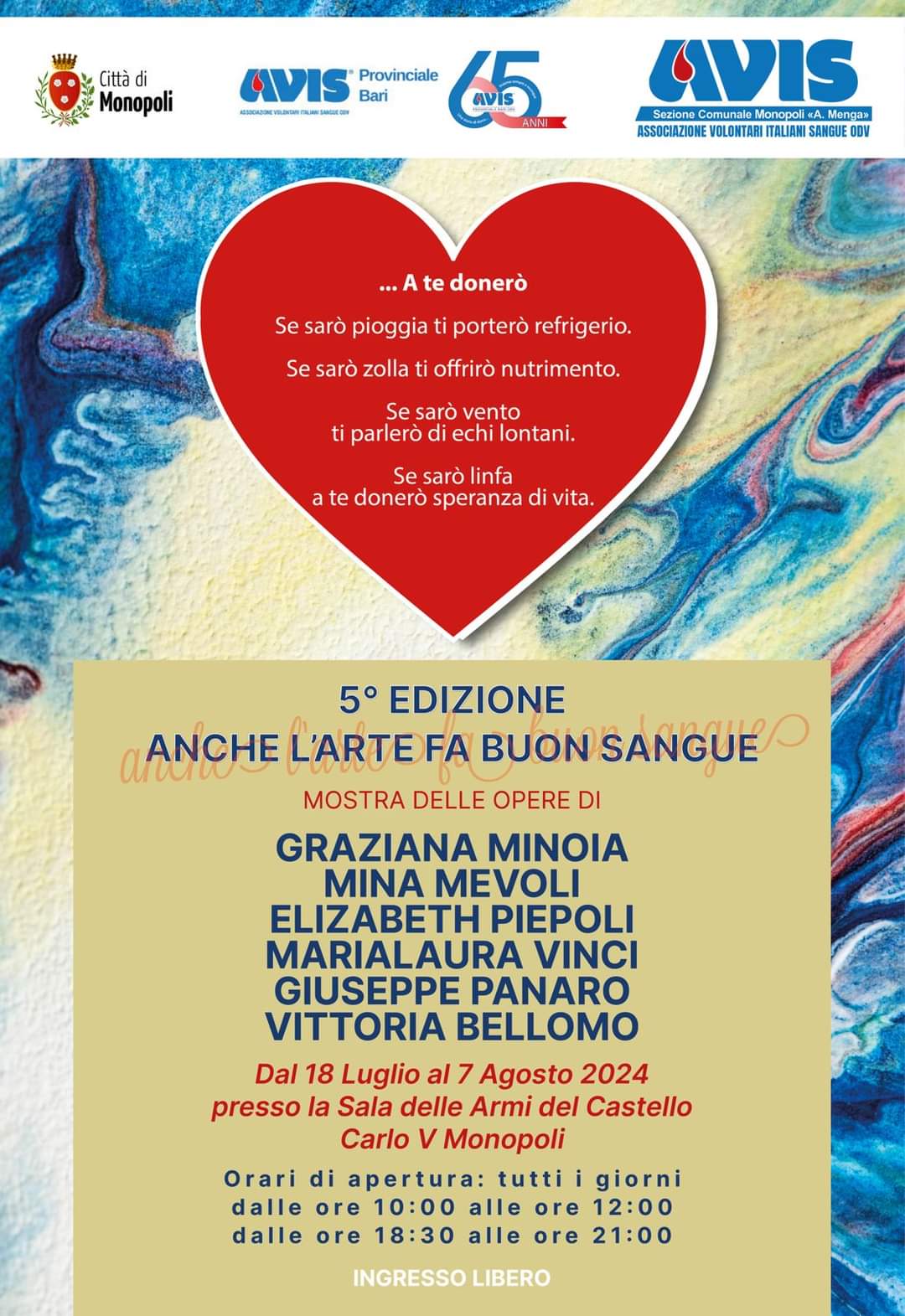 Anche l’arte fa buon sangue