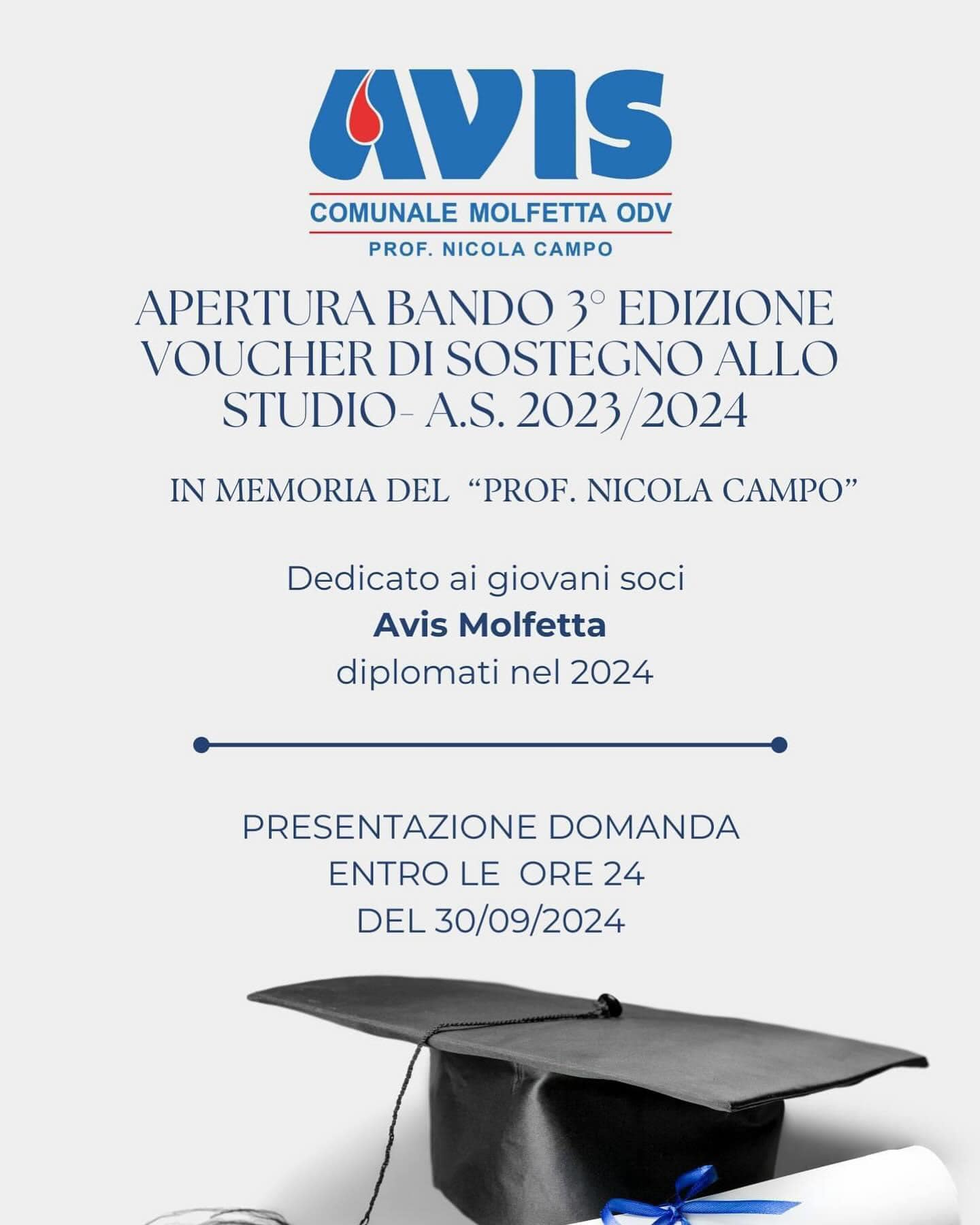 Apertura Bando 3° Edizione Voucher di sostegno allo studio A.S. 2023/2024