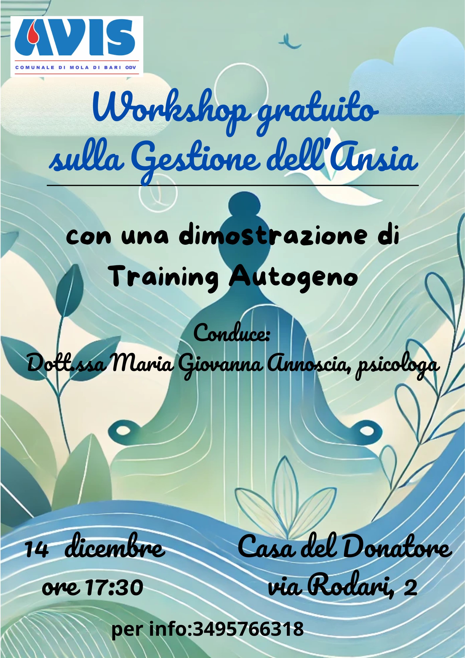 Workshop gratuito sulla gestione dell’ansia