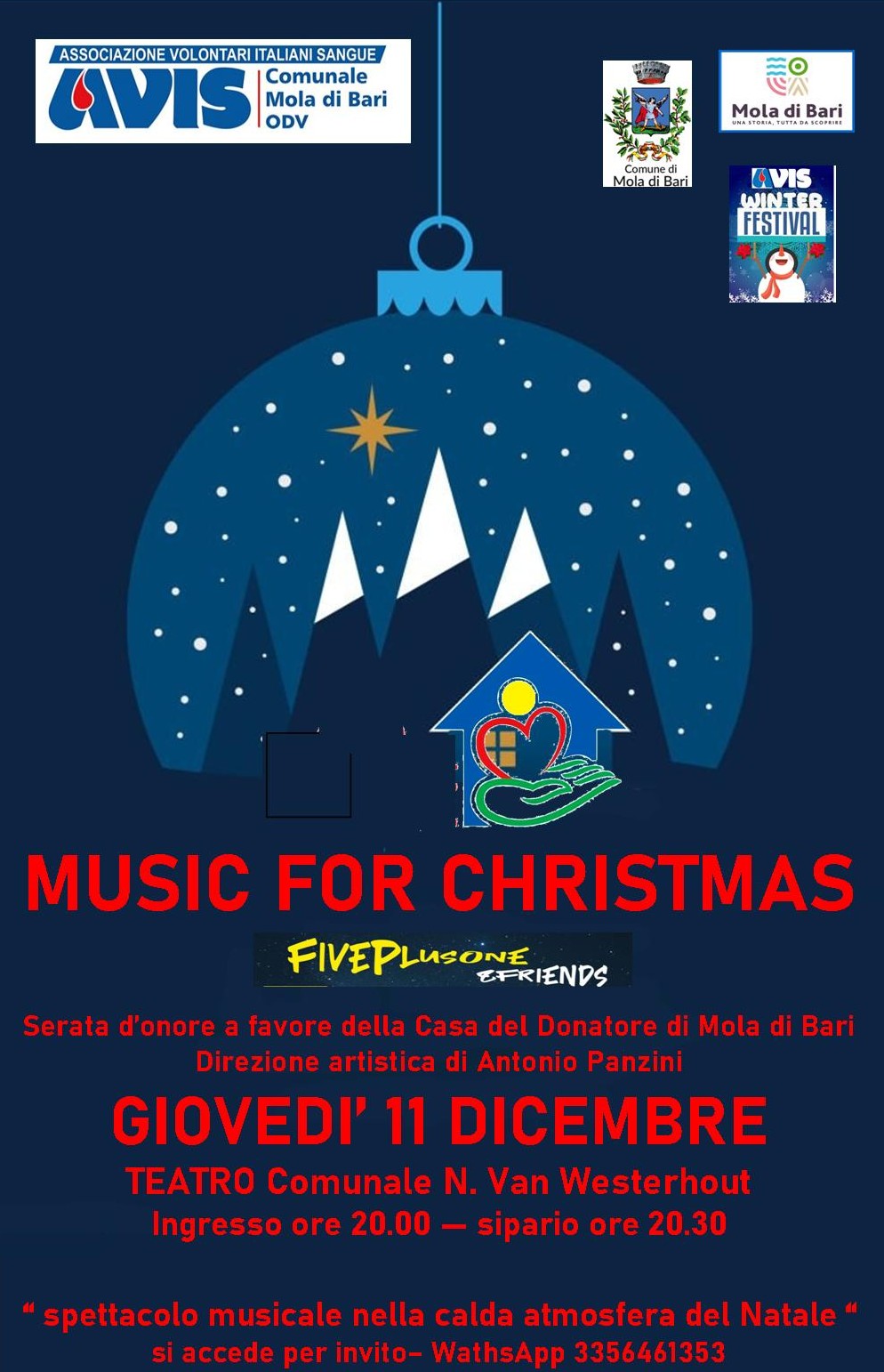 Music For Christmas – Giovedì 11 Dicembre 2025 – AVIS Mola di Bari
