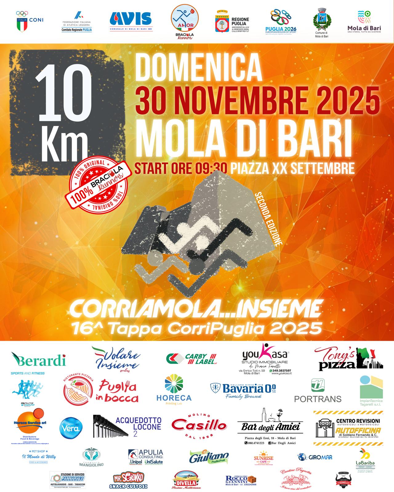 Avis Mola Di Bari – Corriamola insieme 30 Novembre 2025